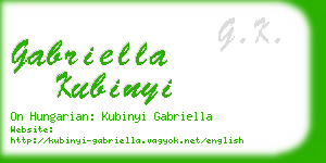 gabriella kubinyi business card